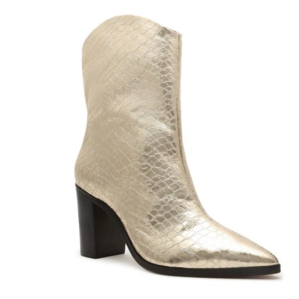 Schutz Vonna Boot In Cocco Meatal Platina